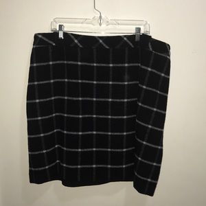 Talbots Black and White Wool Skirt